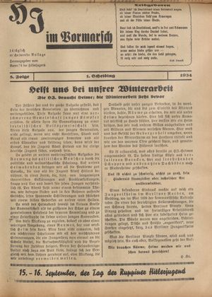 HJ im Vormarsch / hrsg. vom Bann 24 der Hitler-Jugend on Sep 1, 1934