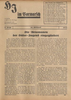 HJ im Vormarsch / hrsg. vom Bann 24 der Hitler-Jugend vom 26.10.1934