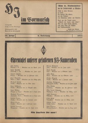 HJ im Vormarsch / hrsg. vom Bann 24 der Hitler-Jugend vom 09.11.1934