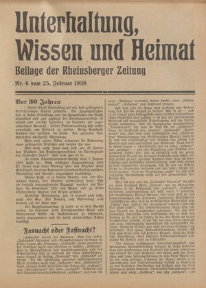 Unterhaltung, Wissen und Heimat vom 25.02.1938