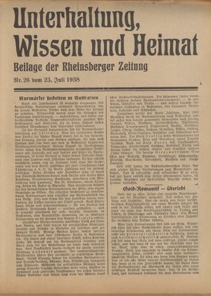 Unterhaltung, Wissen und Heimat vom 23.07.1938
