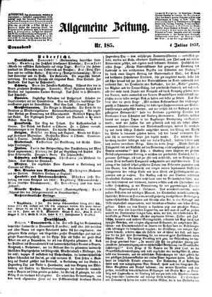 Allgemeine Zeitung vom 04.07.1857
