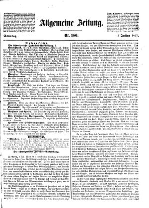 Allgemeine Zeitung vom 05.07.1857