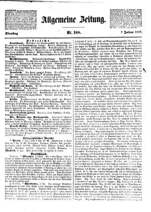 Allgemeine Zeitung on Jul 7, 1857