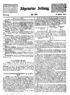 Allgemeine Zeitung vom 12.07.1857