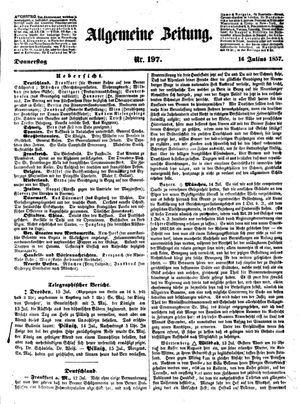 Allgemeine Zeitung vom 16.07.1857
