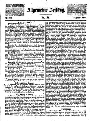 Allgemeine Zeitung vom 17.07.1857