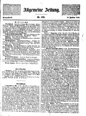 Allgemeine Zeitung vom 18.07.1857