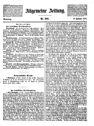 Allgemeine Zeitung vom 19.07.1857
