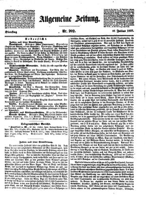 Allgemeine Zeitung vom 21.07.1857