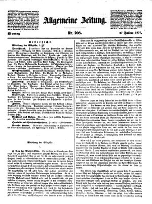 Allgemeine Zeitung vom 27.07.1857