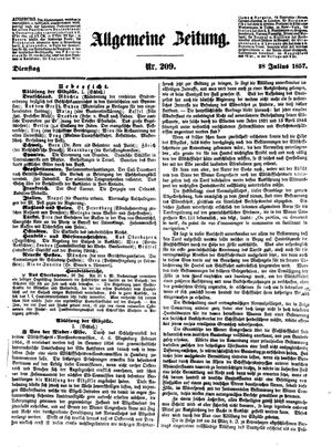Allgemeine Zeitung vom 28.07.1857
