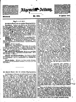 Allgemeine Zeitung vom 29.07.1857