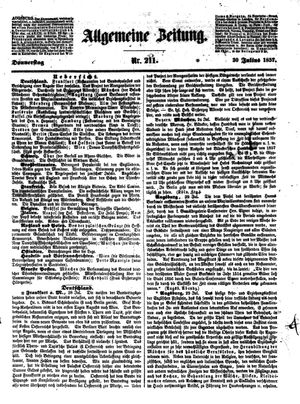 Allgemeine Zeitung vom 30.07.1857