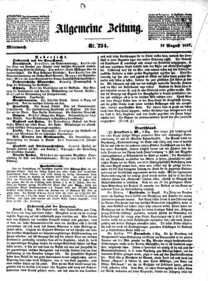 Allgemeine Zeitung vom 12.08.1857