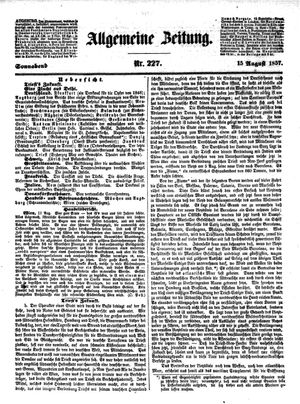 Allgemeine Zeitung vom 15.08.1857
