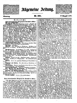 Allgemeine Zeitung vom 16.08.1857