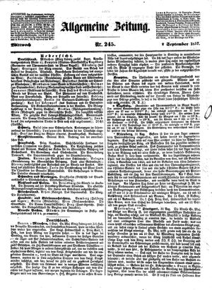 Allgemeine Zeitung on Sep 2, 1857