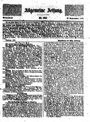 Allgemeine Zeitung vom 19.09.1857