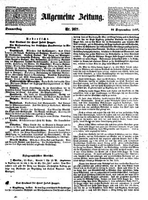 Allgemeine Zeitung vom 24.09.1857