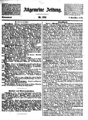 Allgemeine Zeitung on Oct 3, 1857
