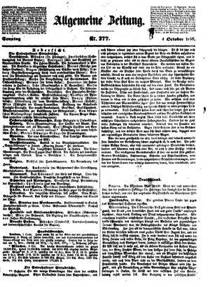 Allgemeine Zeitung vom 04.10.1857