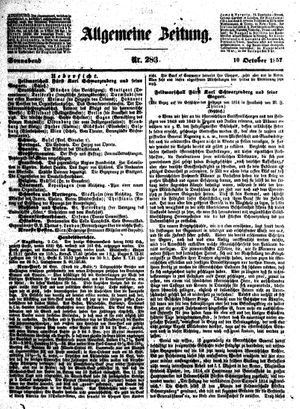 Allgemeine Zeitung vom 10.10.1857