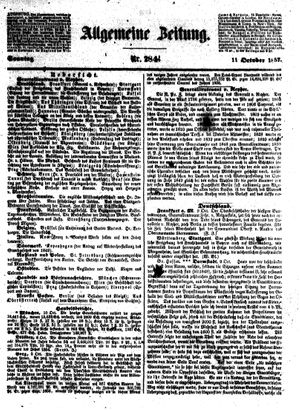 Allgemeine Zeitung vom 11.10.1857