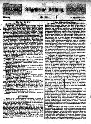 Allgemeine Zeitung vom 12.10.1857