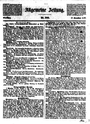 Allgemeine Zeitung vom 13.10.1857