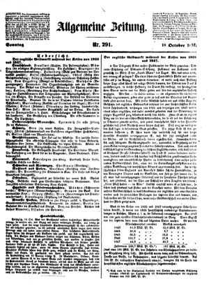Allgemeine Zeitung vom 18.10.1857