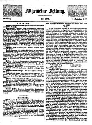 Allgemeine Zeitung vom 19.10.1857