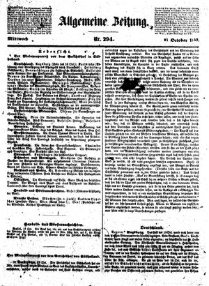 Allgemeine Zeitung vom 21.10.1857
