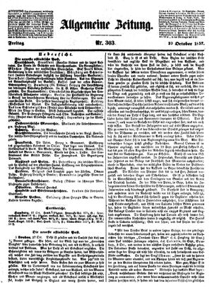 Allgemeine Zeitung vom 30.10.1857