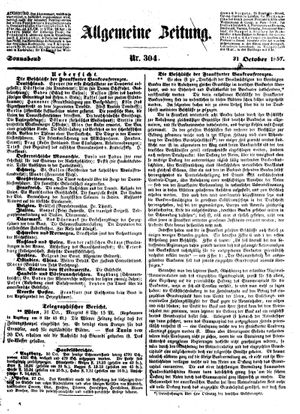 Allgemeine Zeitung vom 31.10.1857