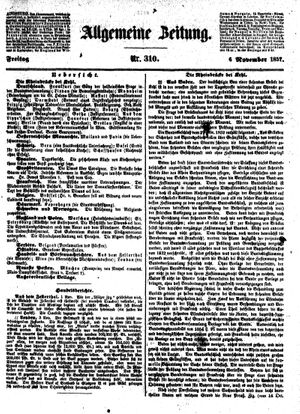 Allgemeine Zeitung vom 06.11.1857