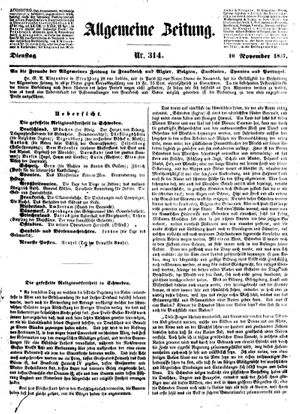 Allgemeine Zeitung vom 10.11.1857