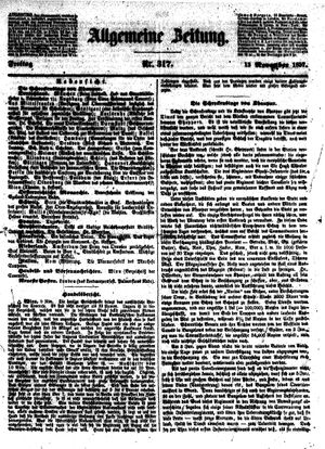 Allgemeine Zeitung vom 13.11.1857