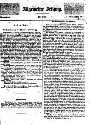 Allgemeine Zeitung vom 14.11.1857