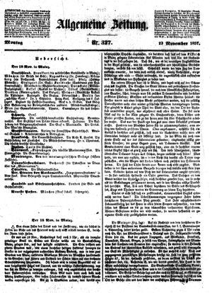Allgemeine Zeitung vom 23.11.1857