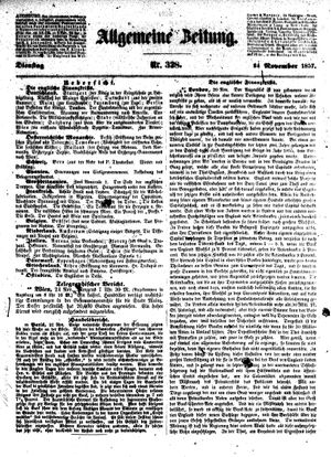 Allgemeine Zeitung on Nov 24, 1857