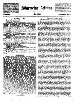Allgemeine Zeitung vom 01.12.1857