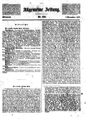 Allgemeine Zeitung vom 02.12.1857