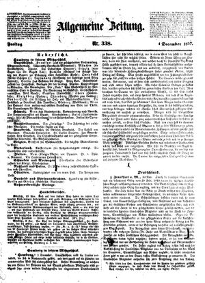 Allgemeine Zeitung vom 04.12.1857