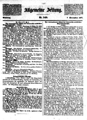 Allgemeine Zeitung vom 06.12.1857