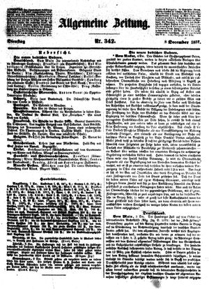 Allgemeine Zeitung vom 08.12.1857