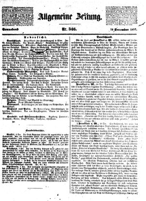 Allgemeine Zeitung vom 12.12.1857