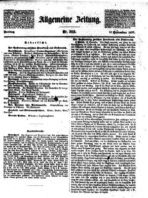 Allgemeine Zeitung vom 18.12.1857