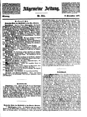 Allgemeine Zeitung vom 21.12.1857