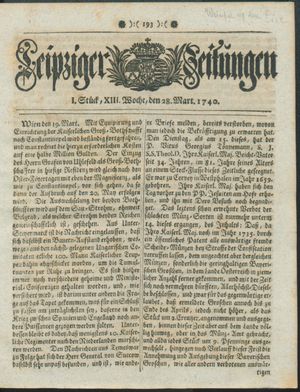 Leipziger Zeitungen vom 28.03.1740